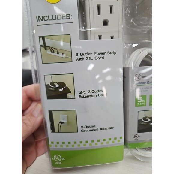 Westinghouse 3 Piece Power Center-Power Strip, Extension Cord, Wall Adapter NEW - Picture 4 of 5